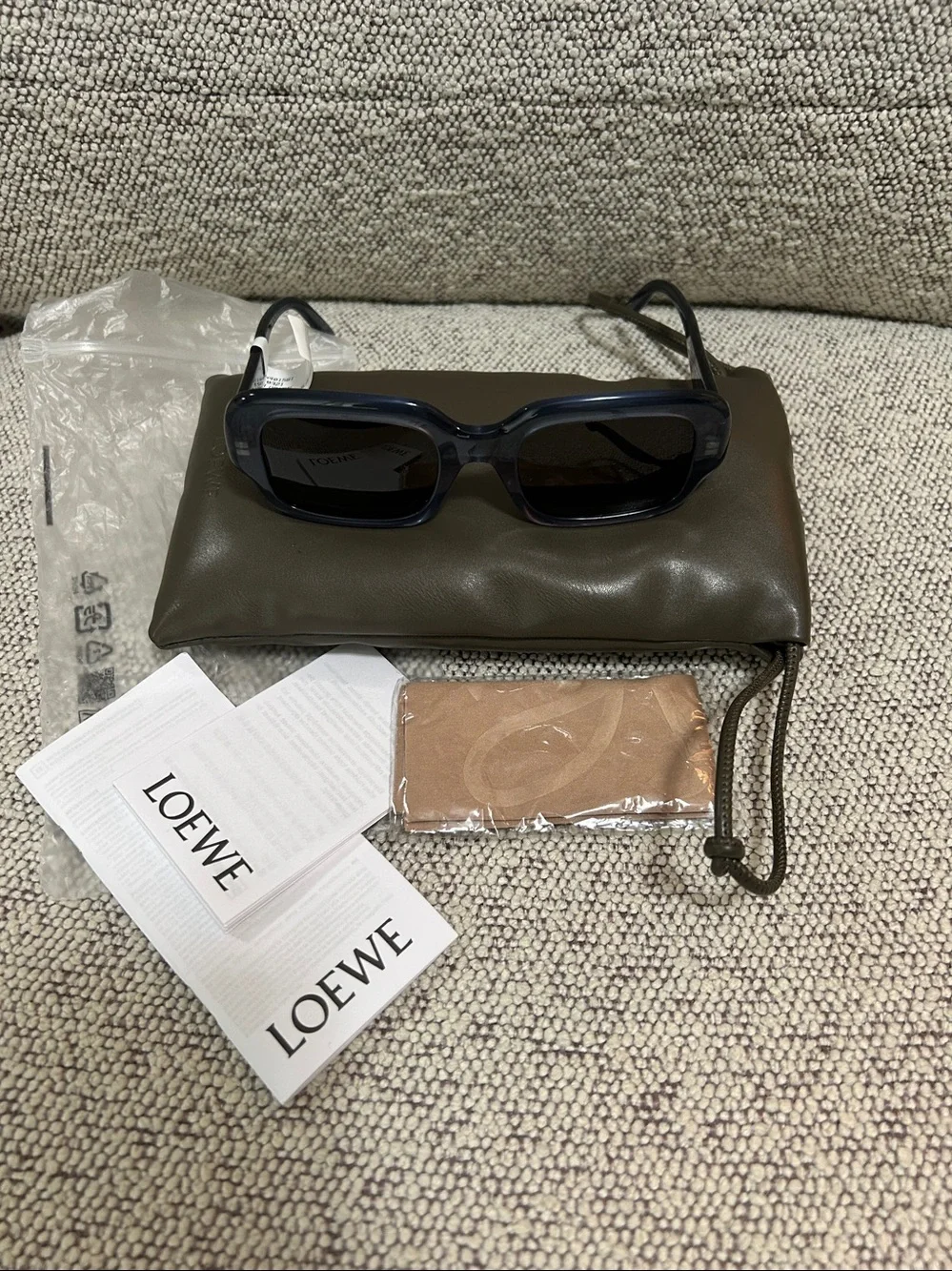 Loewe Slim 54MM Rectangular Sunglasses Blue